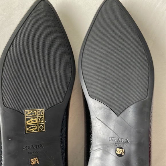 Prada saffiano leather bow tie flats. Size 37.5 - Picture 5 of 11